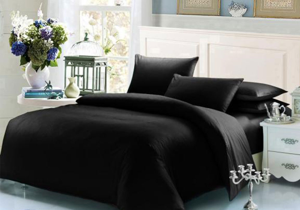 Постельное белье Jefferson Sateen Black черный двуспальный U-tek, Размер спального места 200х220 см