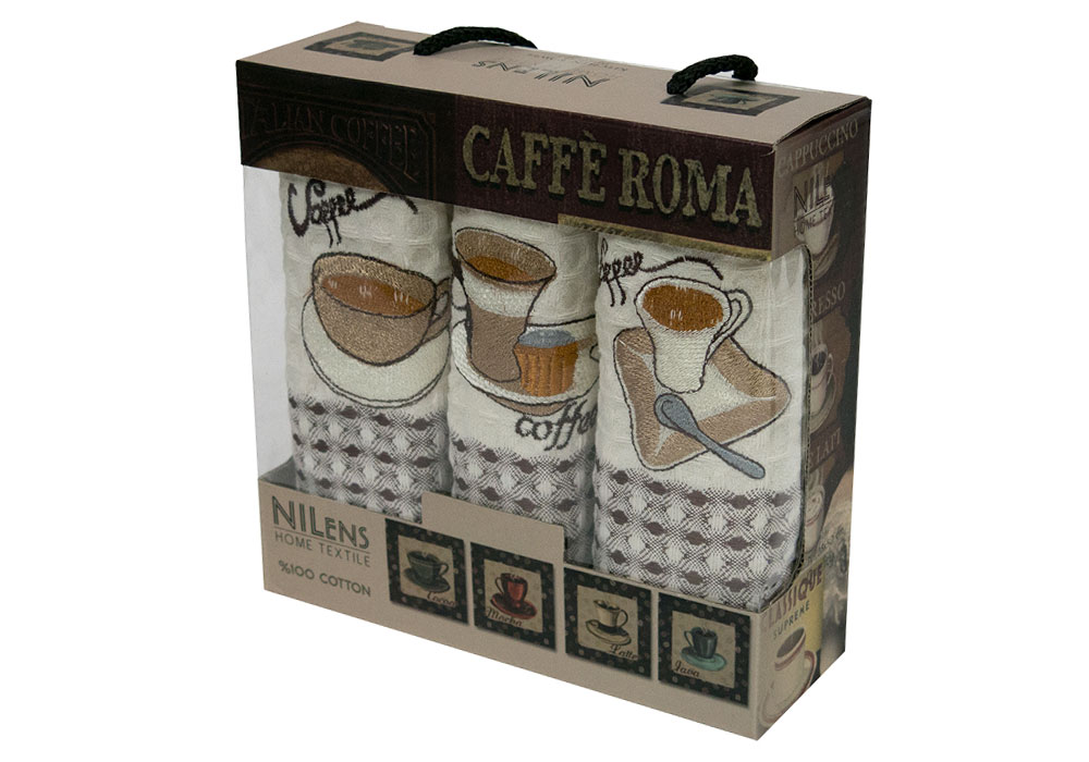 Набір кухонних рушників "Caffe roma 04" 35х50 Nilteks