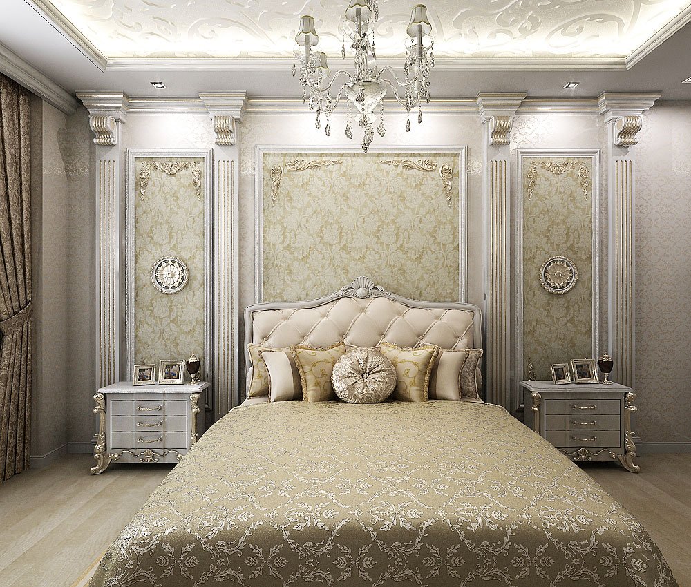 біла спальня в класичному стилі